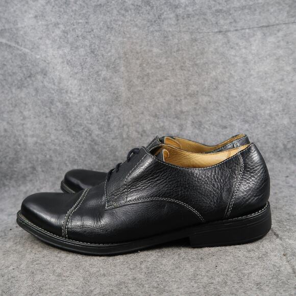 Sandro Moscoloni Shoes Mens 10.5 Derby Oxford Dress Leather Black Cap Square Toe main image 7
